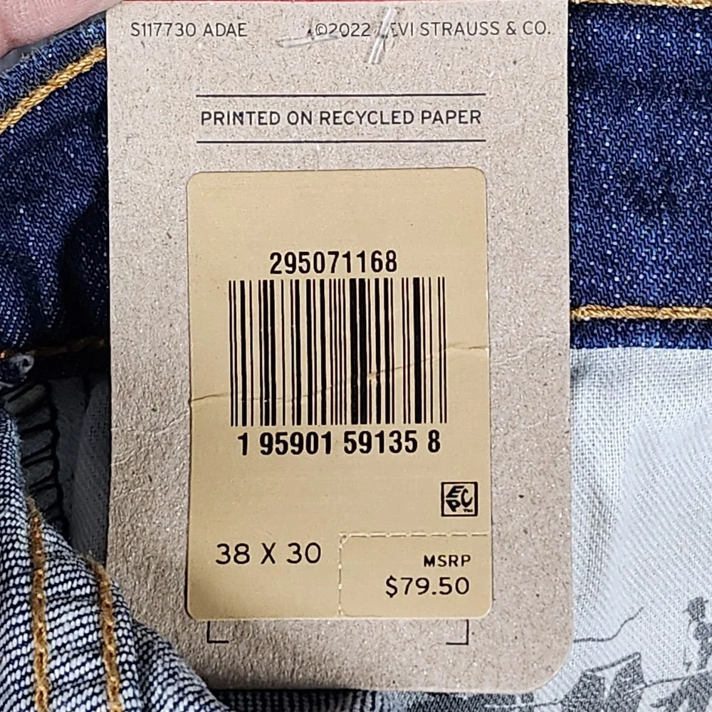 Levi's 502 Men's Denim Taper Fit Jeans Color‎ Blue 38x30